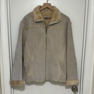 ALDO‎ | Suede Leather Sherpa Lined Jacket